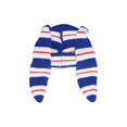 Chunky Rabbit Beanie (Blue/Red/White Stripe)