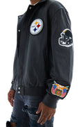 Steelers Bomber Jacket (Black/Black)