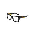 Squared Shape Eyeglasses (Black/Transparent)