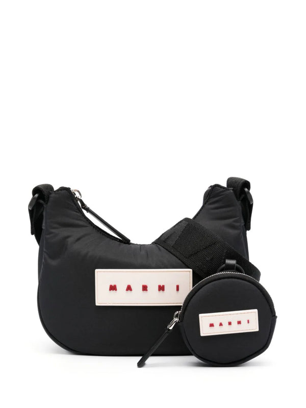 Nylon Puff Hobo Bag (Black)