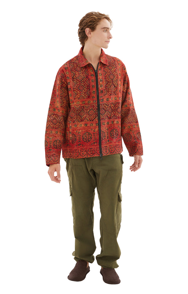 Work Jacket (Kantha Madder/Indigo/White)