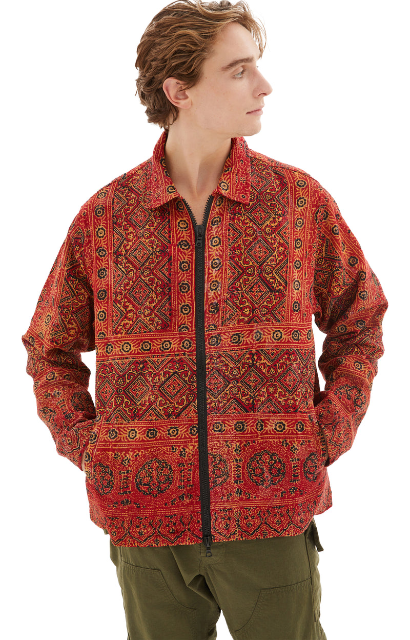 Work Jacket (Kantha Madder/Indigo/White)