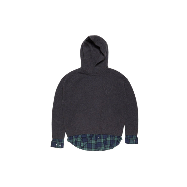 Layered Wool Hoodie (Graphite Grey)