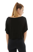 Slouchy Crop Tee (Black)