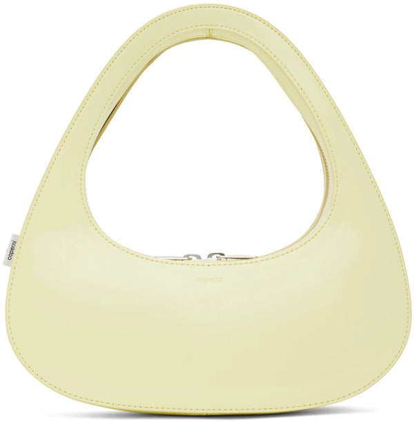 Patent Baguette Swipe Bag (Light Yellow)