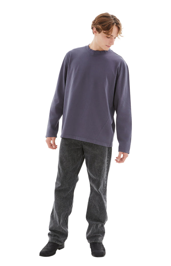 Twisted Long Sleeve T-Shirt (Purple)