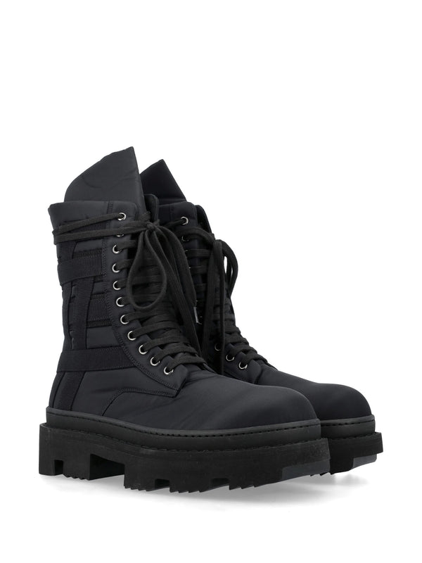 Army Megatooth Ankle Boots (Black/Black)