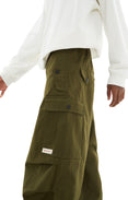 Gabardine Workwear Drawstring Cargo Pants (Leaf Green)