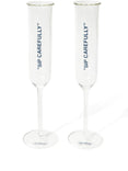 Flute Glass Quote Set (Transparen/Blue)