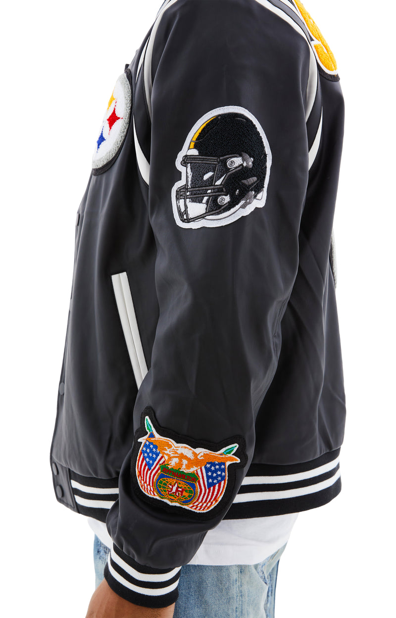 Steelers Bomber Jacket (Black/White)