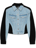 Bi-tone Denim Jacket (Tokyo Blue/Black)