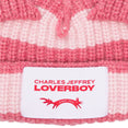 Chunky Ears Striped Beanie (Pink)