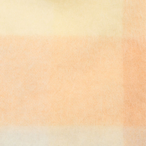 Mohair Checked Scarf (Peach/White/Beige)