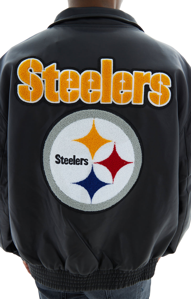 Steelers Bomber Jacket (Black/Black)