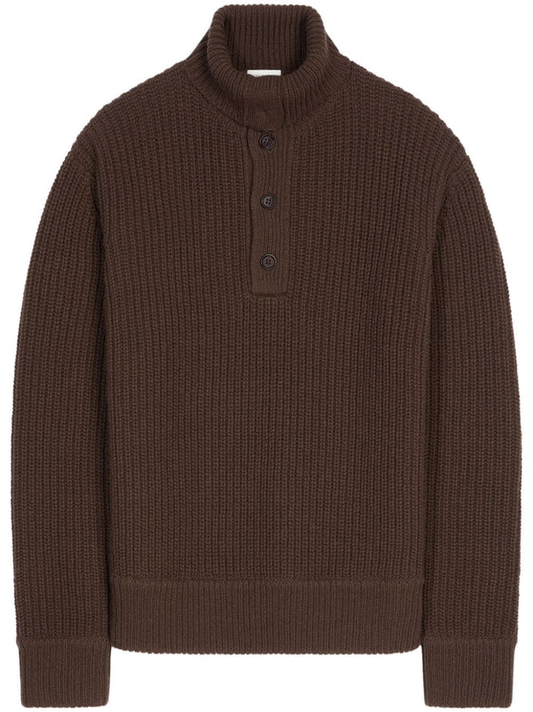 High Collar Sweater (Dark Brown)