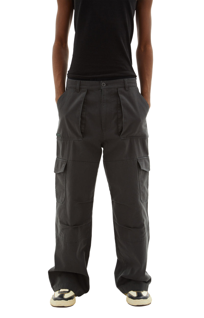 Twill Cargo Pants (Dark Grey)