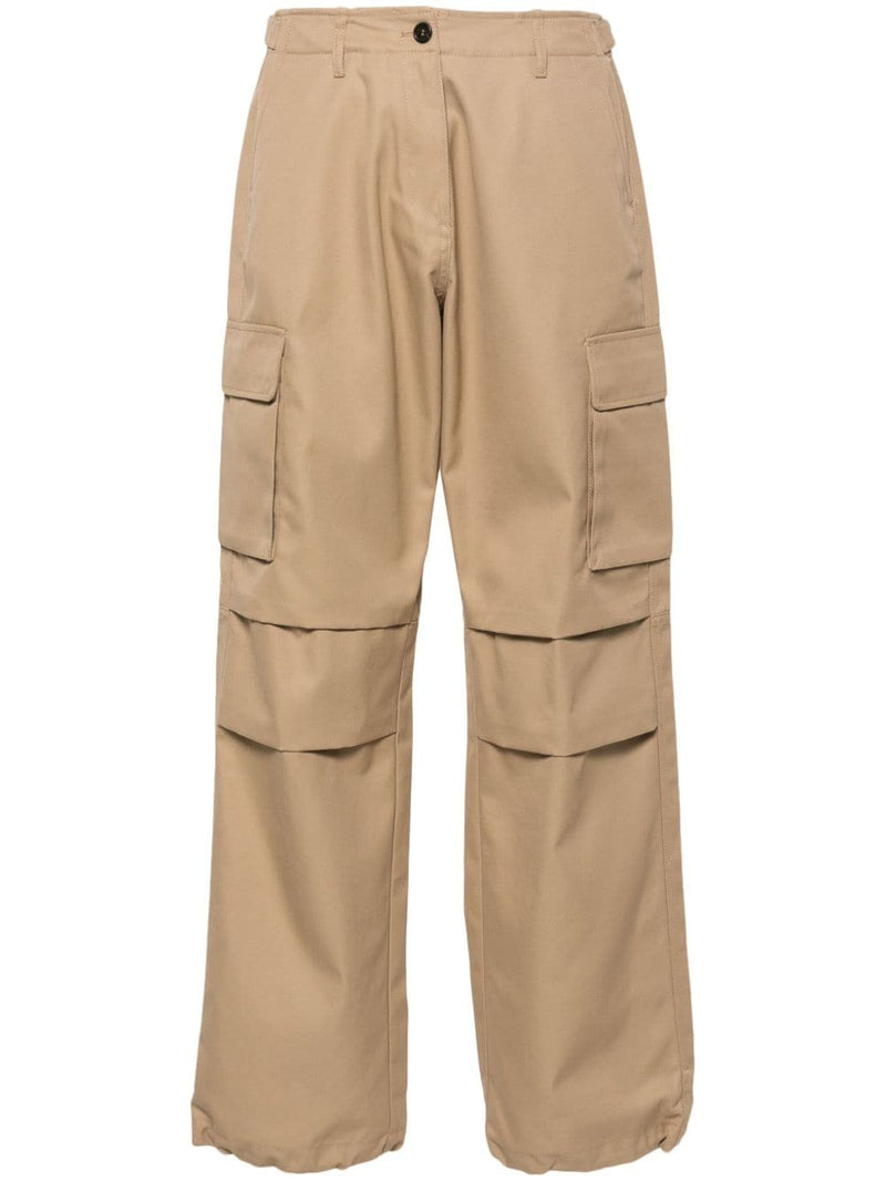 Wide Leg Cargo Pants (Beige)