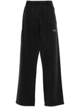 Wide Leg Trackpants (Black Washed Rose)