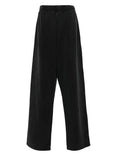 Wide Leg Trackpants (Black Washed Rose)