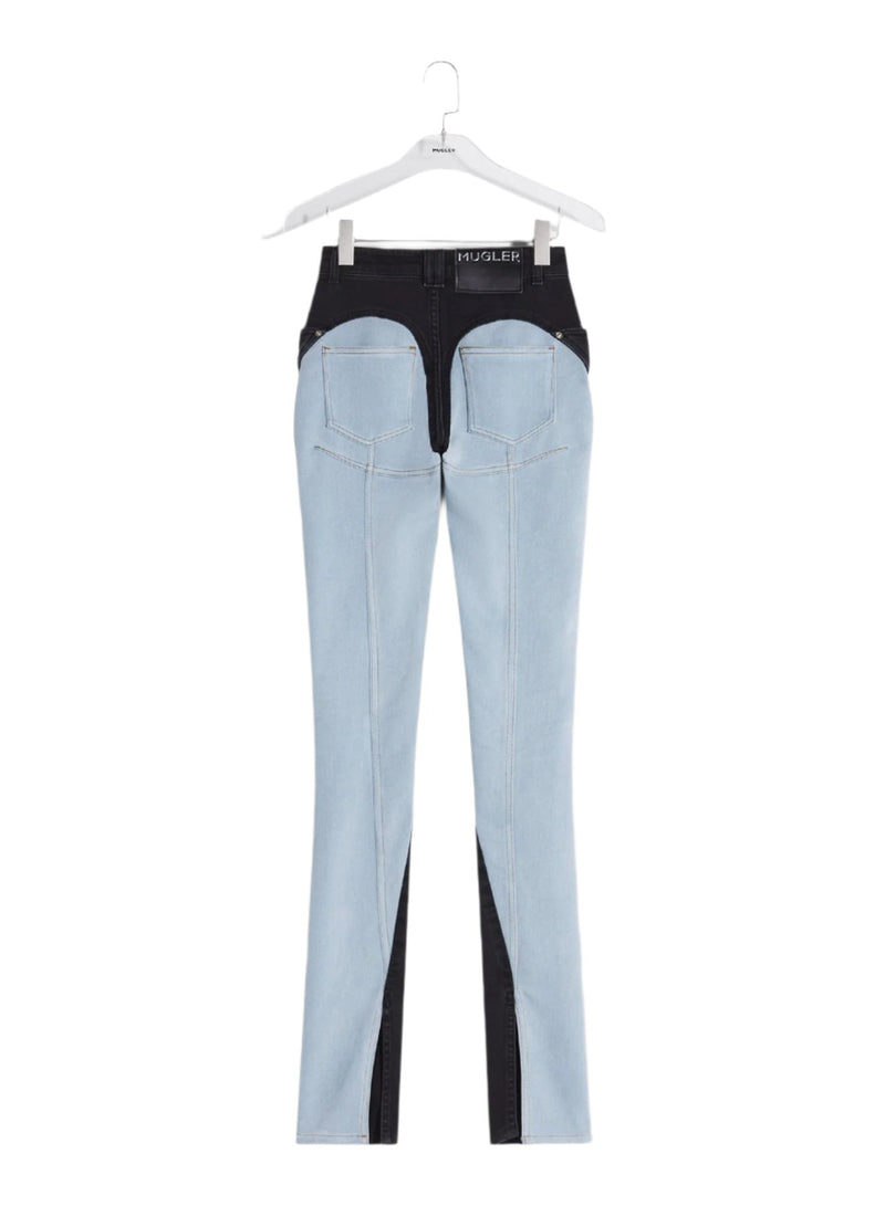 Bi-Color Skinny Jeans (Tokyo Blue/Black)