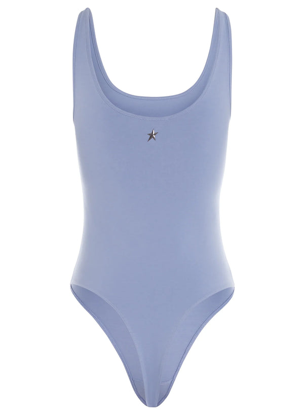Fitted Cotton Bodysuit (Silver Blue)