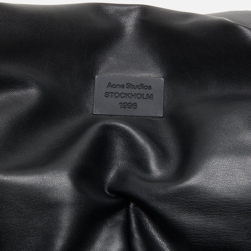 Hooded Faux Leather Jacket (Black)