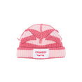 Chunky Ears Striped Beanie (Pink)