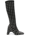 Studded Bridge Stretch Boots (Black/Silver)