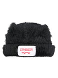 Fluffy Chunky Ears Beanie (Black)