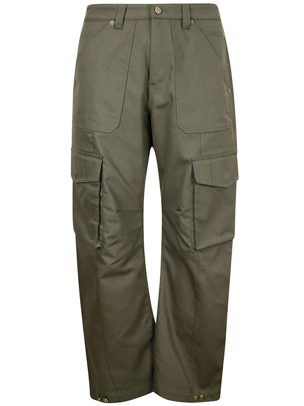 Wide Leg Cargo Pants (Ivy Green)