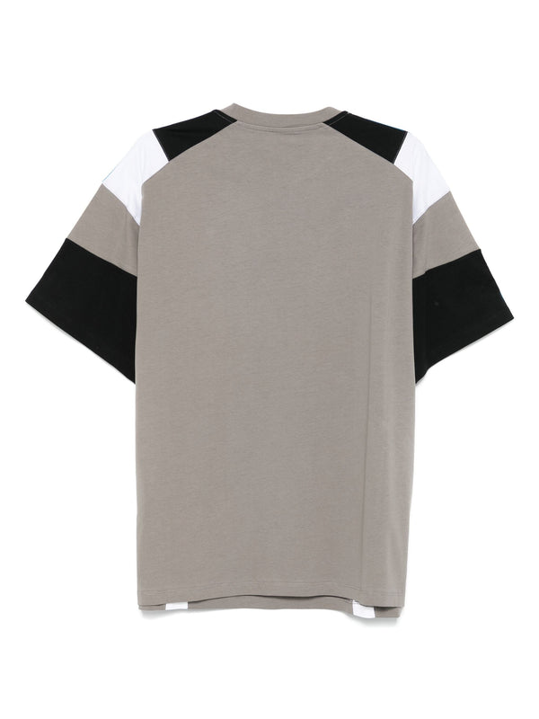 Oversized Panelled T-shirt (Grey Rose)