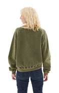 Multiline Cotton Crewneck (Green)