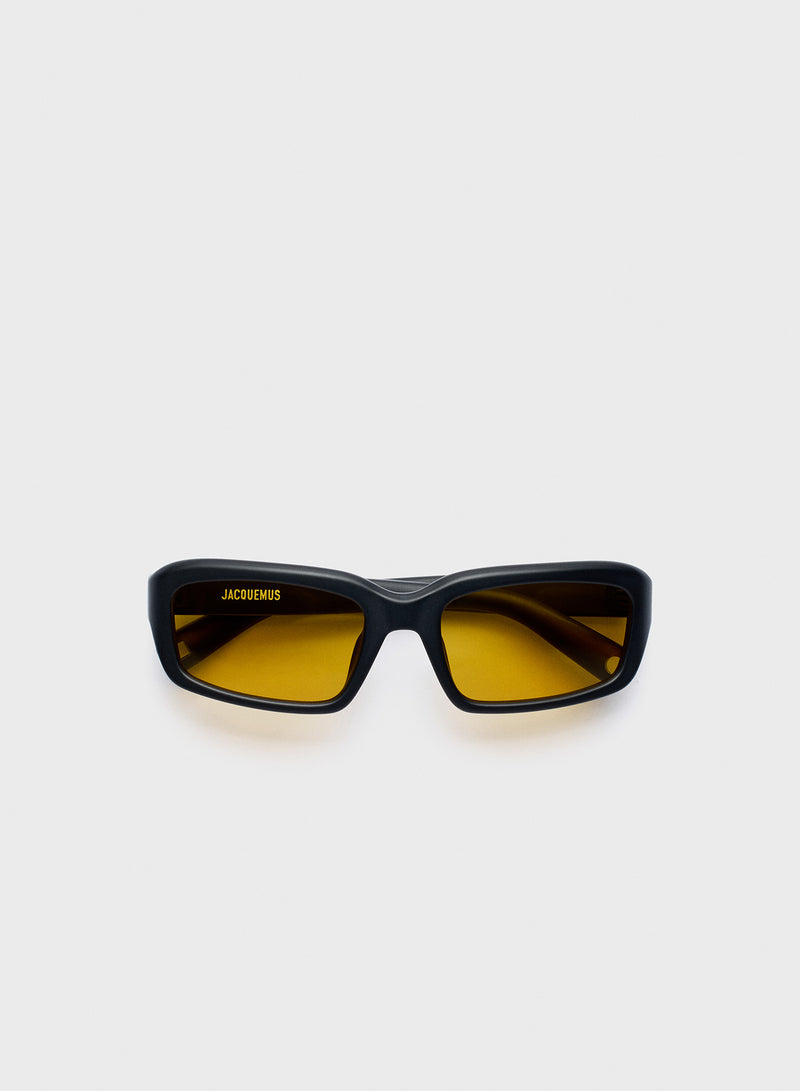 x Linda Farrow Marino Sunglasses (Black/Amber)