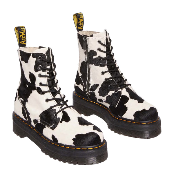 Jadon Hair On Ankle Boots (Cow Print)