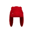 Mohair Chunky Rabbit Beanie (Red)