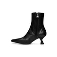 Leather Ankle Boots (Black)