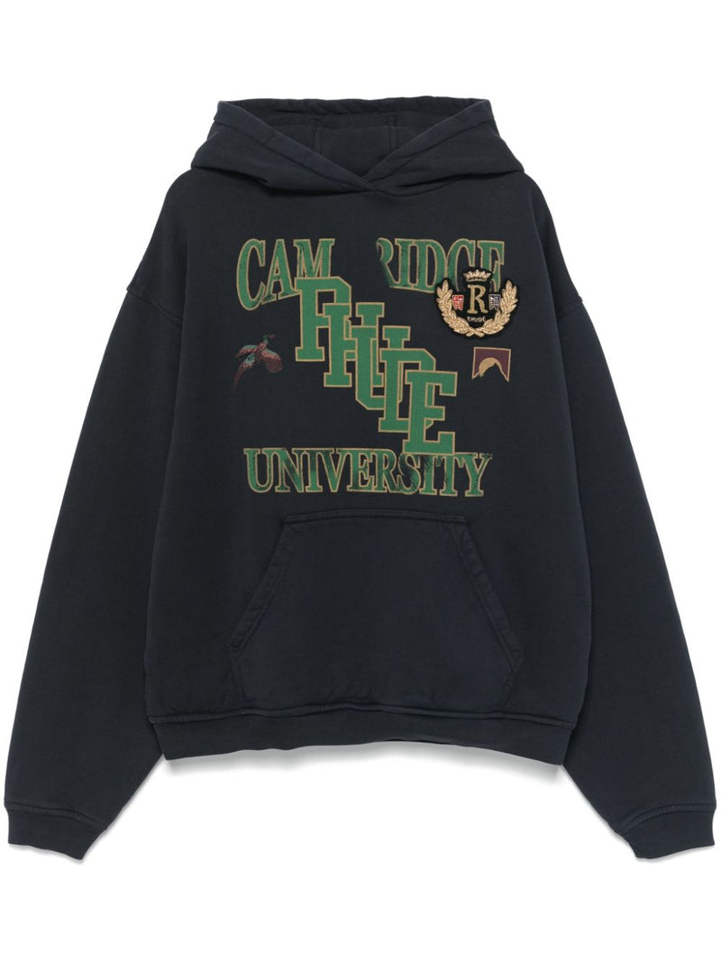 Rhude University Hoodie (Vintage Black)