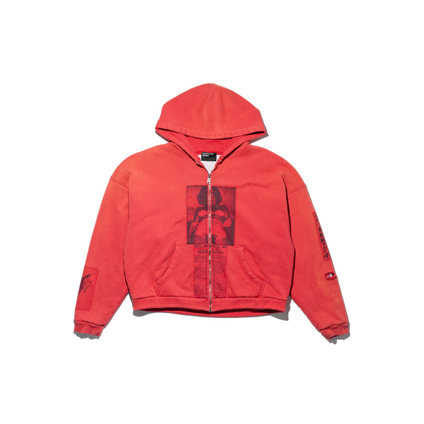 Anti-Proces Thermal Lined Zip Hoodie (Pompeian Red)