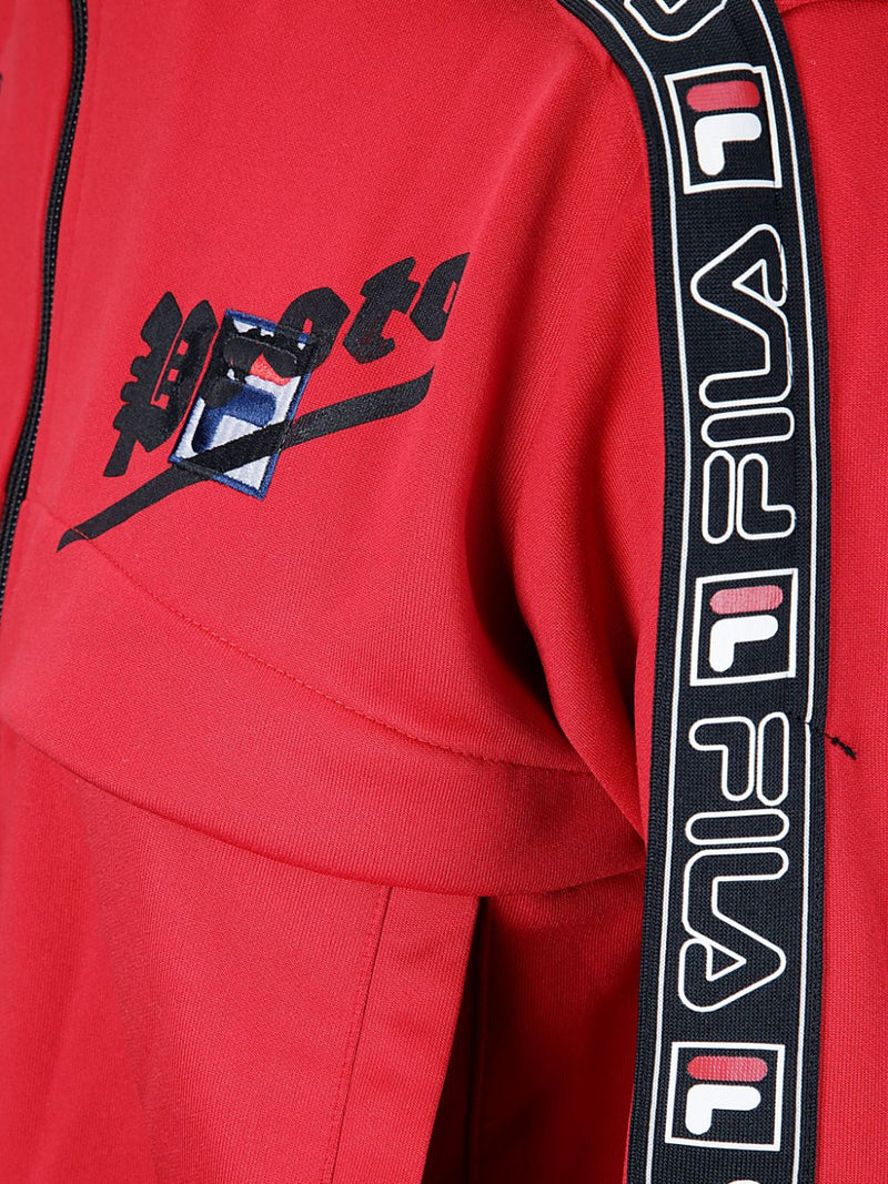 Cropped Tracksuit Jacket (Red/Black)