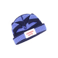 Chunky Ears Striped Beanie (Blue)