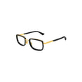 Rectangular Shape Eyeglasses (Gold/Transparent)