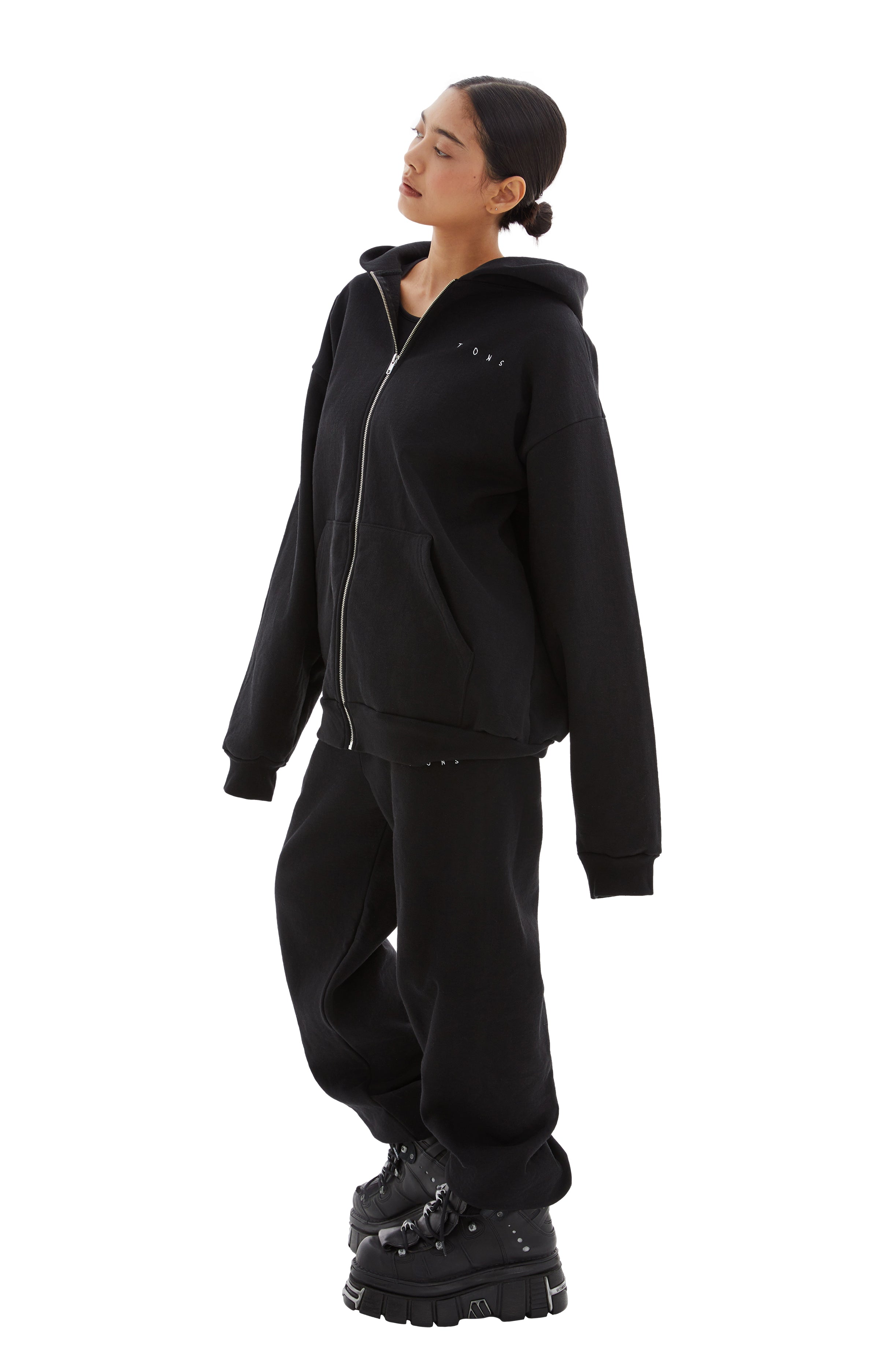 TONS Zip Up Hoodie (Black)