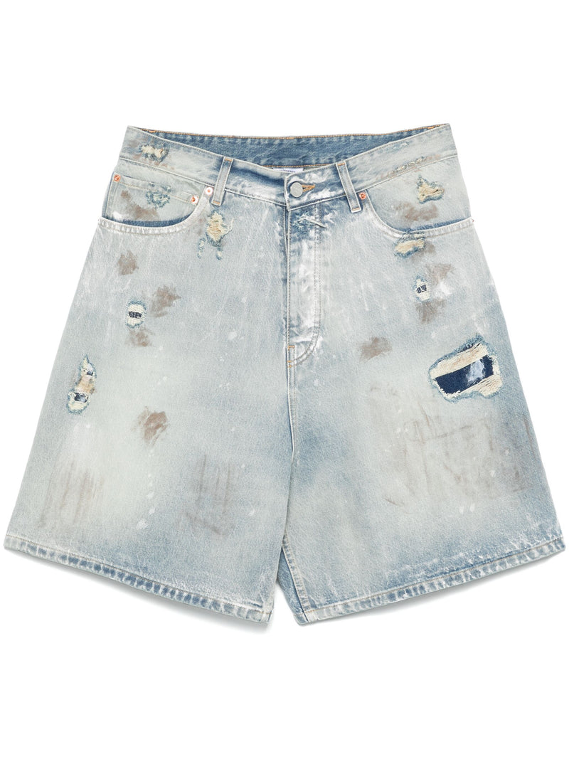 Trashed Shorts (Light Blue)