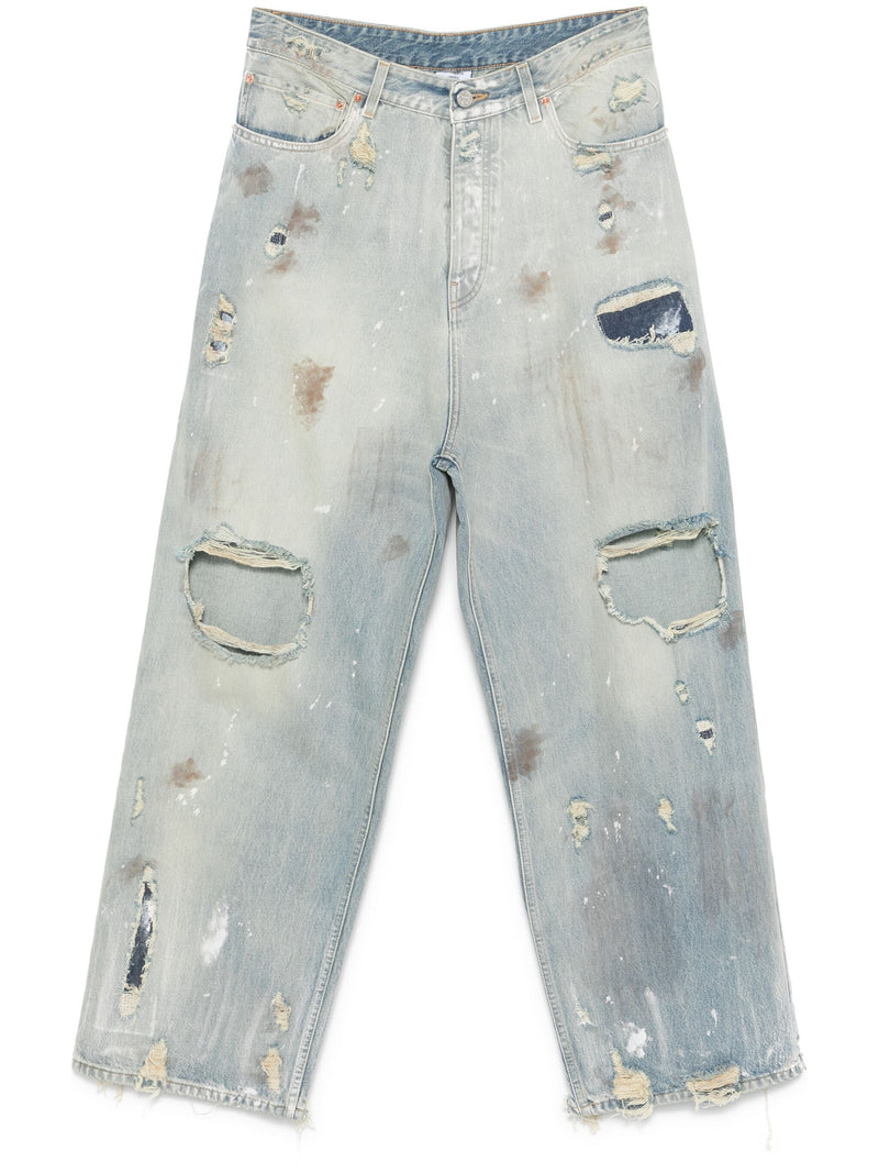 Trashed Baggy Jeans (LIght Blue)