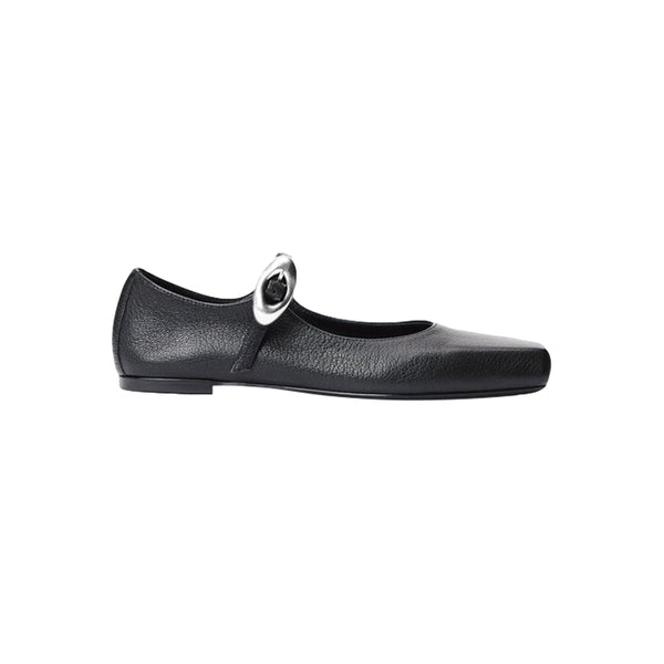 Billie Mary Jane Flat (Black)