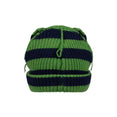 Supersized Chunky Ears Beanie (Green/Navy Stripe)