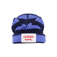 Chunky Ears Striped Beanie (Blue)