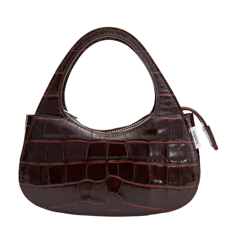 Croco Micro Baguette Bag Swipe (Brown)