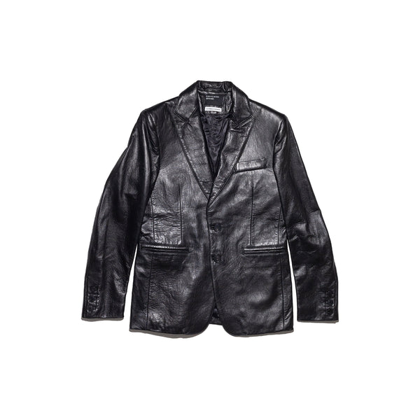 Perfect Junkie Leather Blazer (Black)