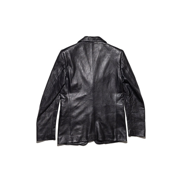 Perfect Junkie Leather Blazer (Black)